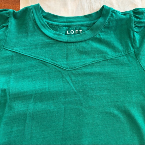 LOFT Emerald Green Elevated Sweatshirt Sz XL - Picture 2 of 6